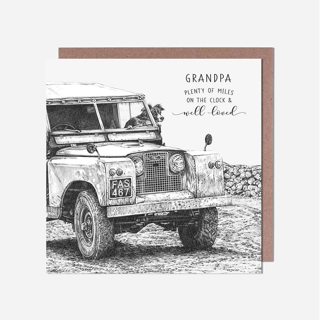 Pigment Productions Ltd - Wholesale Birthday Card - Land Rover Grandpa Birthday Card0