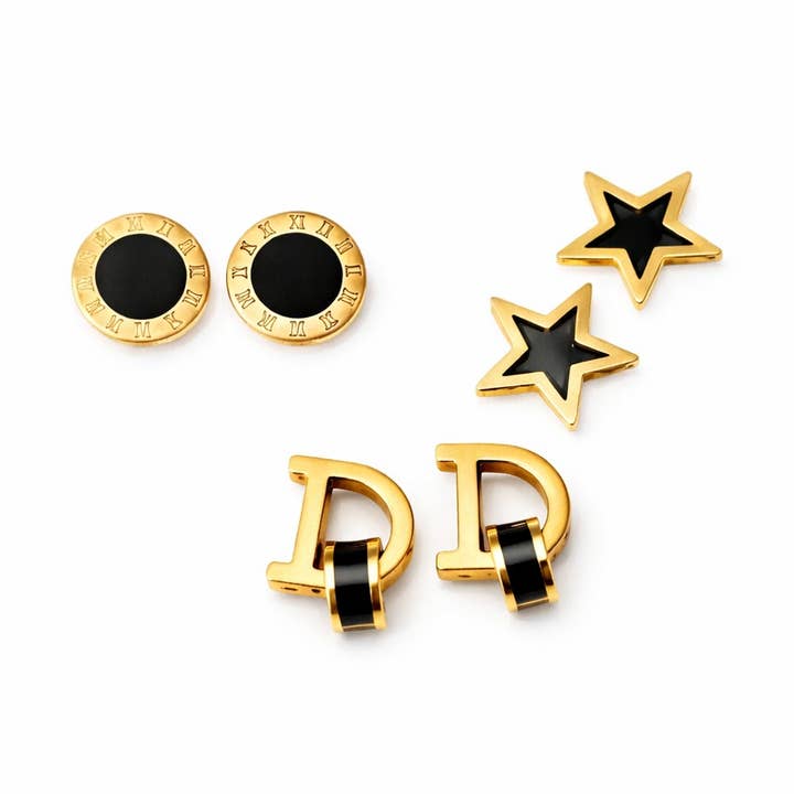 Stainless Steel Earring Set – Assorted Mix for wholesale by Loli