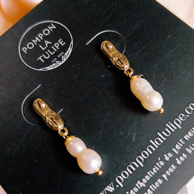 The Dance of Pearls - Baroque Drop Earrings for wholesale by Pompon La Tulipe