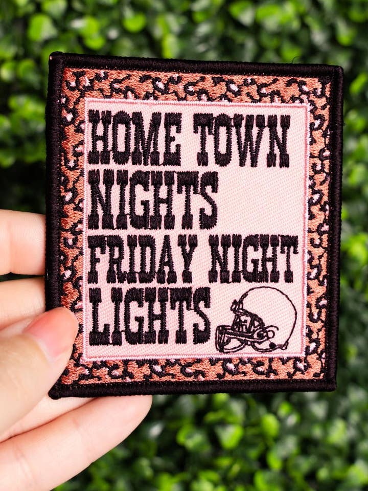 Patch brodé "Home Town Nights Friday Night Lights" pour la vente par Wholesale Accessory Market