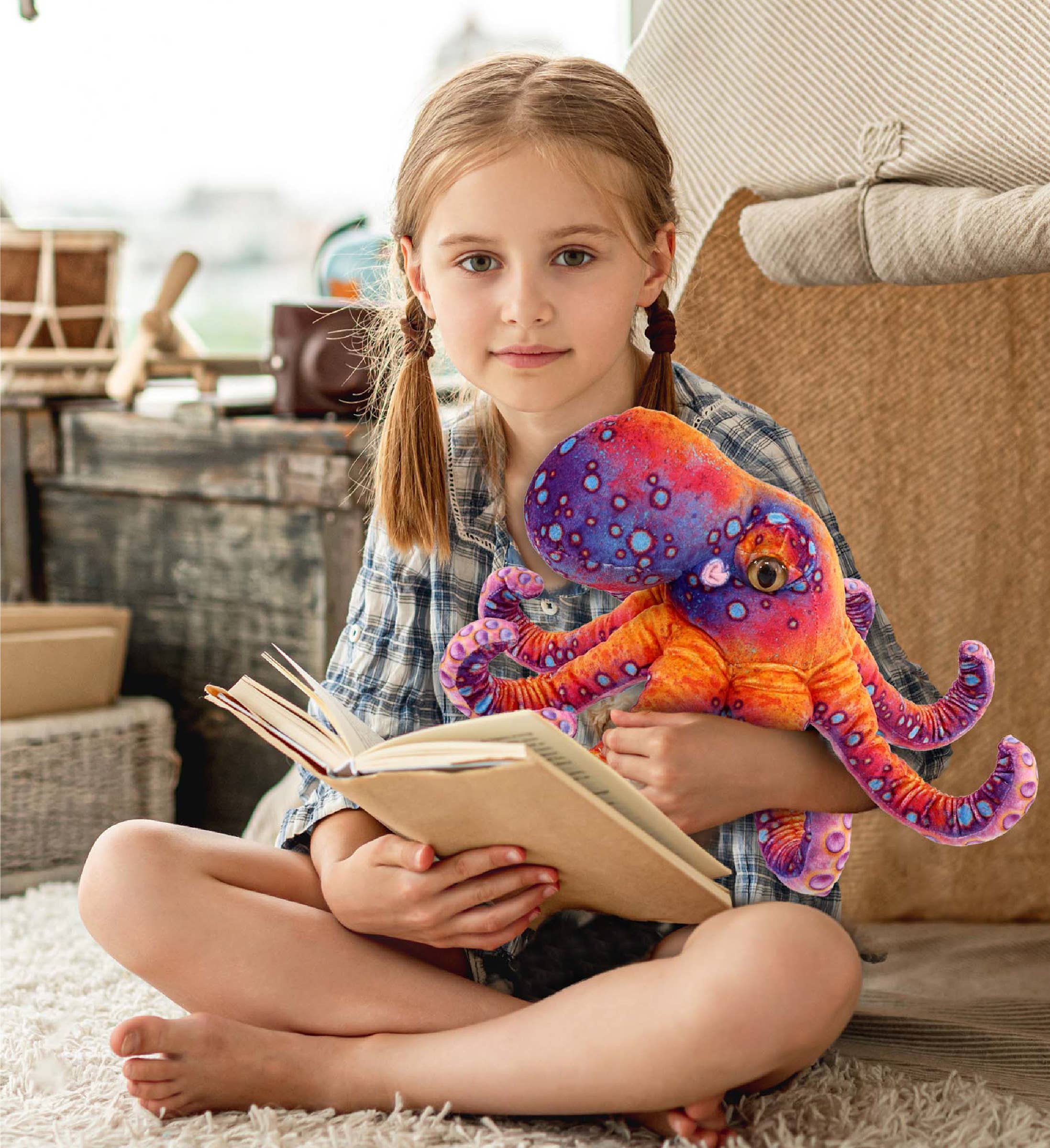 Cota Global - Wholesale Stuffed/Plush Toy - Kids & Baby - Wild Collection Plush - Octopus 15"6