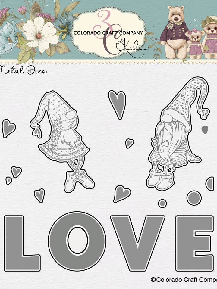 KL617-D Kris Lauren ~ Zittende kabouters sterven voor wholesale door Colorado Craft Company