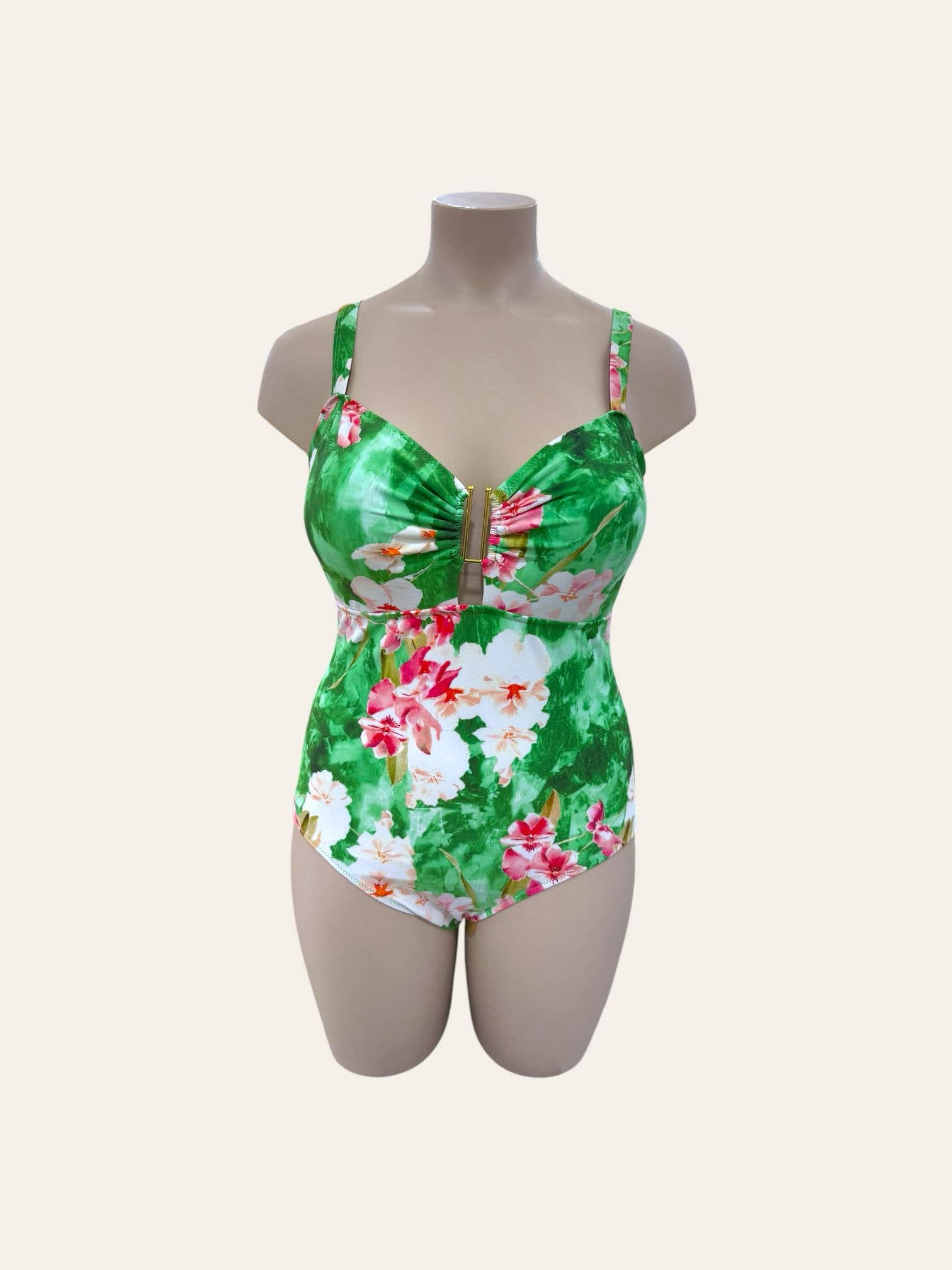 C'MELODIE - Wholesale One Piece Swimsuit - Women's - Plus Size – Floral One-Piece Swimsuit HMD-047 FLOWER0