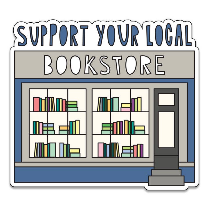 Near Modern Disaster - Wholesale Sticker - Support Your Local Bookstore - 3" vinyl sticker0