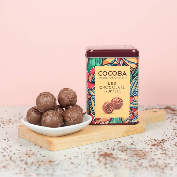 Cocoba – wholesale Chocolate-covered sweets – Milk Chocolate Truffles Gift Tin3