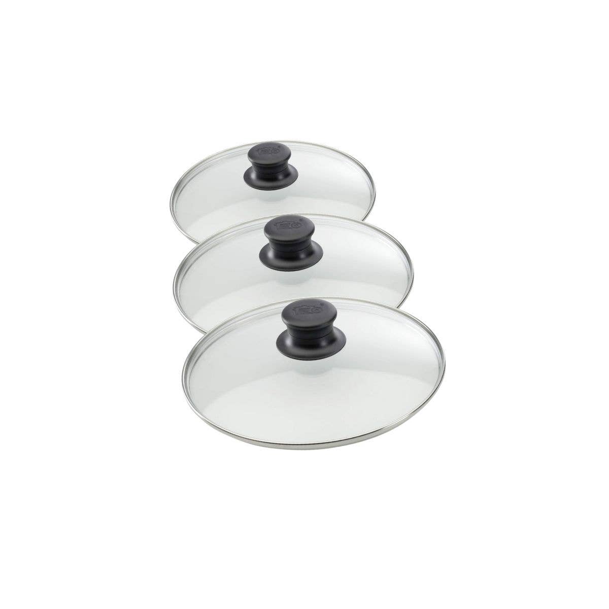 Elo - Wholesale Kitchen Tool/Gadget - Set of 3 glass cooking lids 24cm 28cm and 32cm Elo
