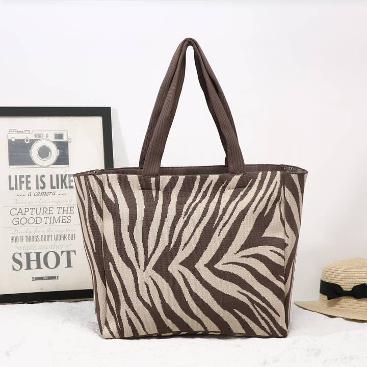 House of Milano – wholesale Tote bag – Women's – 25414 Zebra Print Large Shopper Bag5
