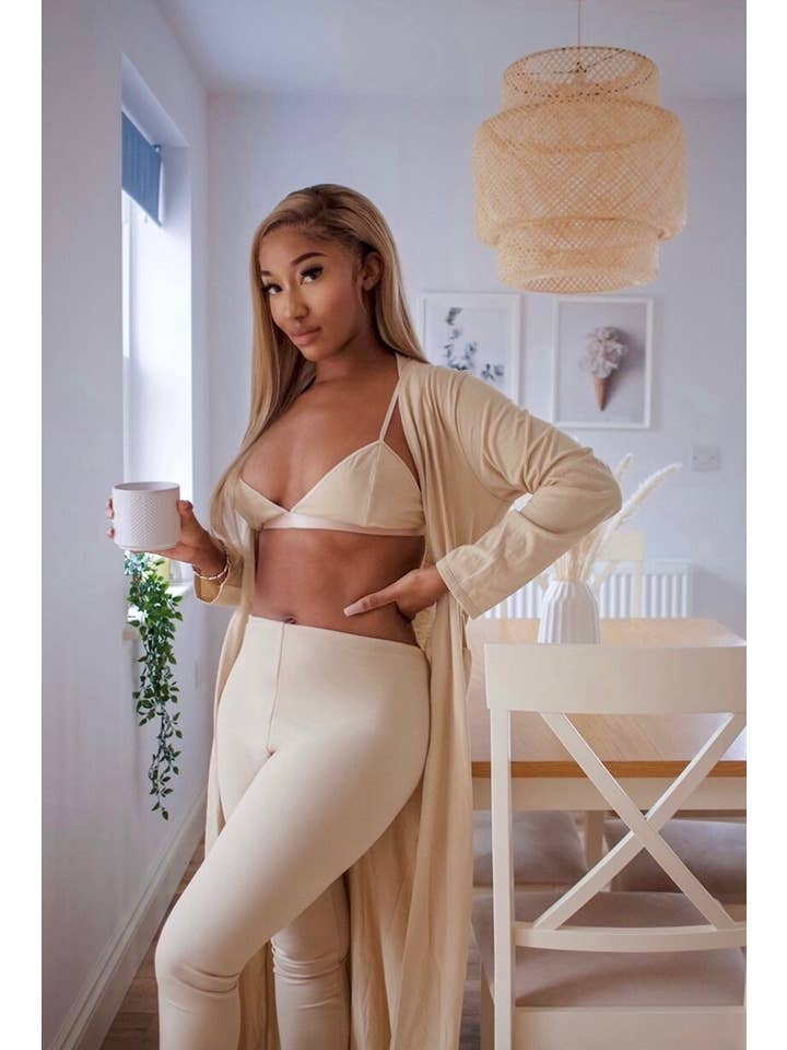 MS CAMPBELL - Wholesale Robe - Women's - Luxury Nude Sleep Robe2