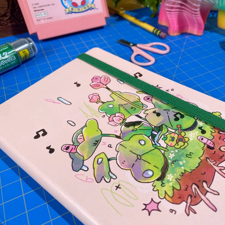 Carnet Shy Little Frog ✿ avec grille à points A5 pour la vente par pogpals
