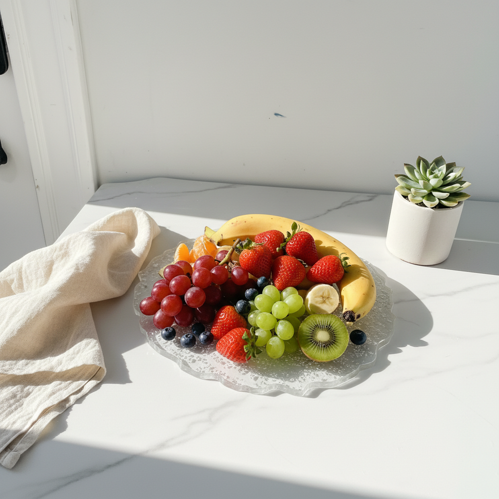 Love Laugh and Gather Together - Wholesale Decorative Tray - Resin Tray with Holographic Flakes and Handles1