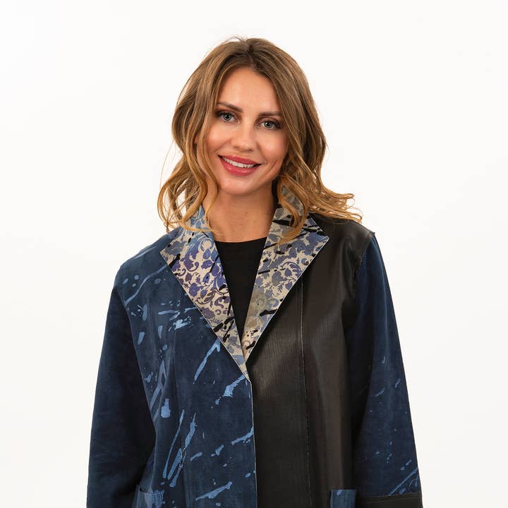 Handtryckt Ultrasuede-jacka för wholesale av Lemon Grass