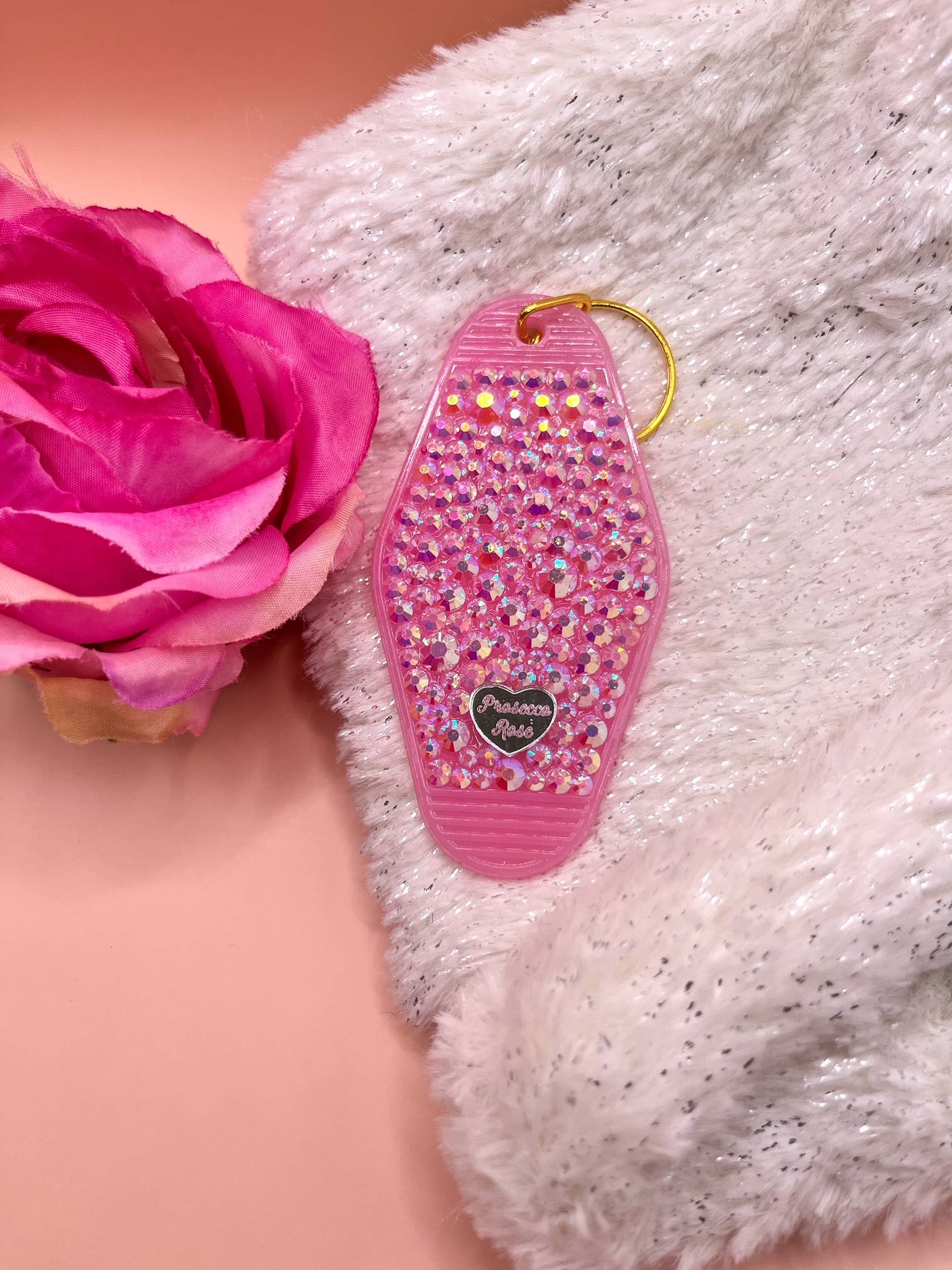 Prosecco Rose Boutique - Wholesale Keychain - Women's - Pink Bling Motel Keychain2