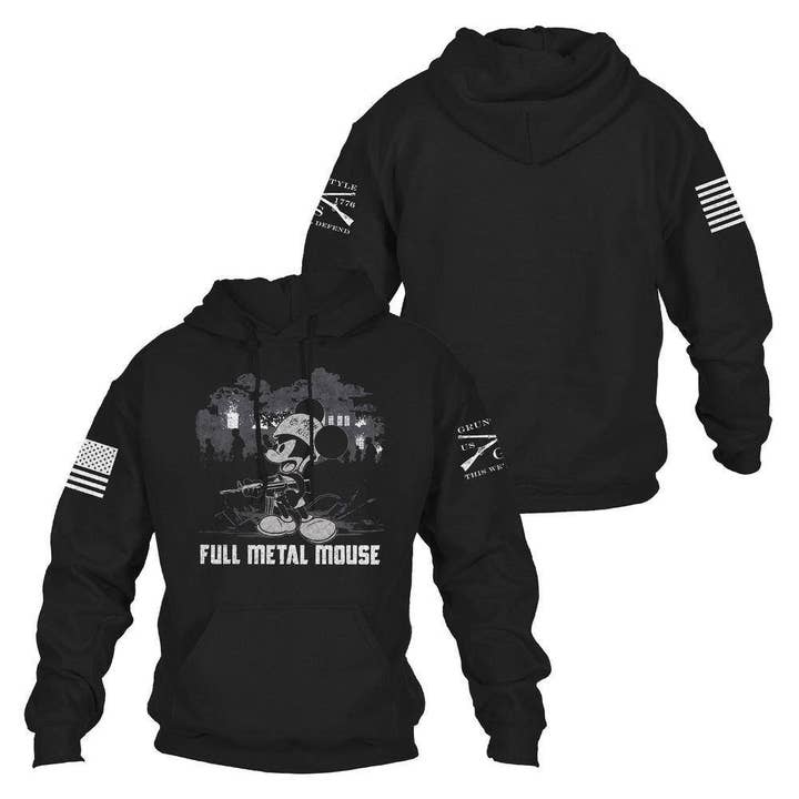 Full Metal Mouse Hoodie - Black for wholesale by Grunt Style