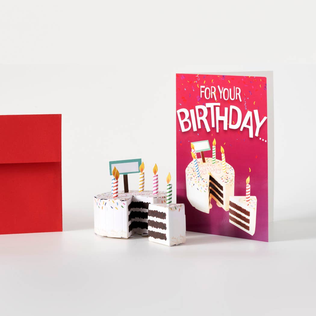 PaperMade - Wholesale Birthday Card - For Your Birthday – 3D Birthday Cake Greeting Card - SO FUN!0