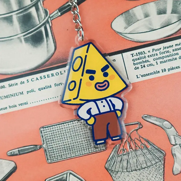 Yeaaah! Studio - Wholesale Keychain - Unisex - "Cheese" keychain in recycled acrylic3
