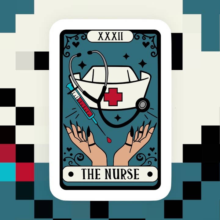 Pegatina Nurse Tarot para venta al por mayor de Ace the Pitmatian Co