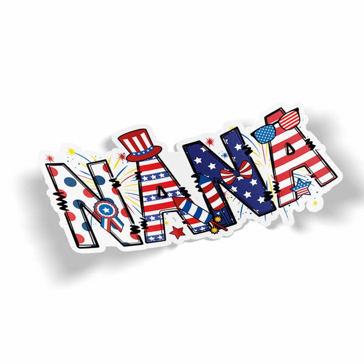 Nana rouge blanc bleu pour la vente par JE Creates