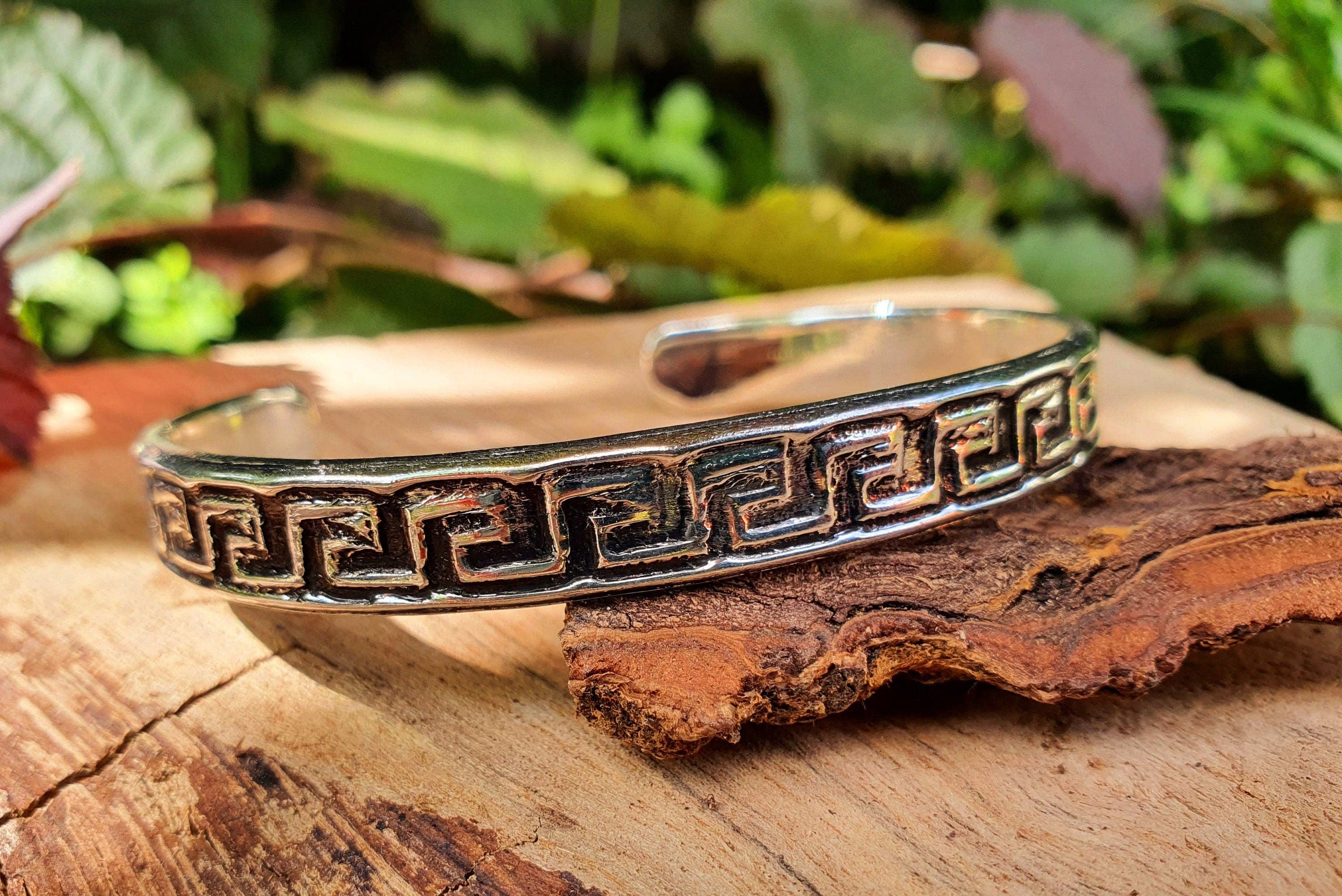 Kaali Boutique - Wholesale Manchet-armband - Touareg heren zilveren armband / Touareg sieraden / Manchette / Grote maat / Uniseks / Boho / Etnisch / Boheems / Middeleeuws / Zigeuner / Geometrisch /0