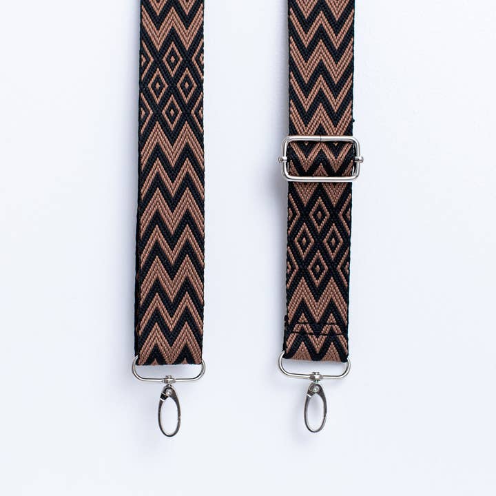 Adjustable Removable Diamond Black & Tan Strap for wholesale by KORK & Inspired by KORK