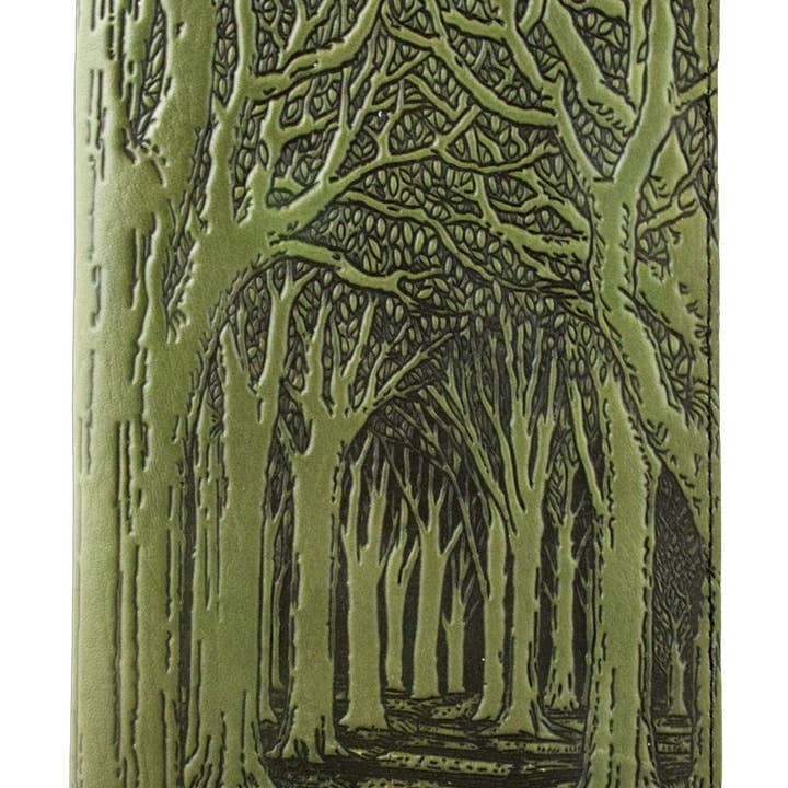 Oberon Design - Wholesale Phone Wallet - Women's - Large Leather Smartphone Wallet - Avenue of Trees