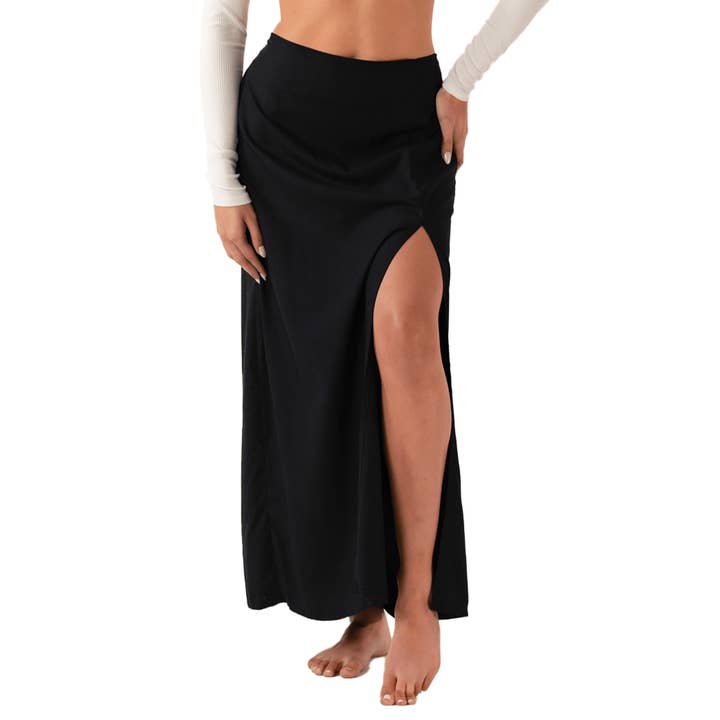 Lotus and Luna - Wholesale Skirt - Women's - Black Maxi Skirt