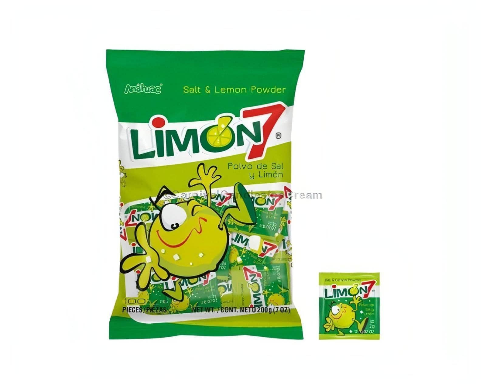 Carnival Candies & Ice Cream Inc. - Wholesale Beverage Mix - Limon7 Lemon & Salt Powder Mexican Candy Bags (100 Count)0
