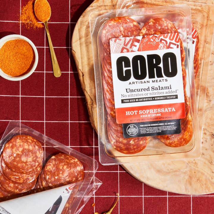 Coro Foods - Wholesale Salami - Sliced Pack Uncured Hot Sopressata5