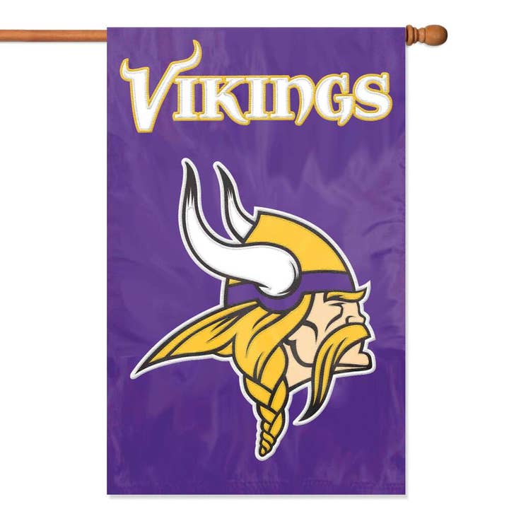 Minnesota Vikings Applique Banner Flag for wholesale by Party Animal, Inc.