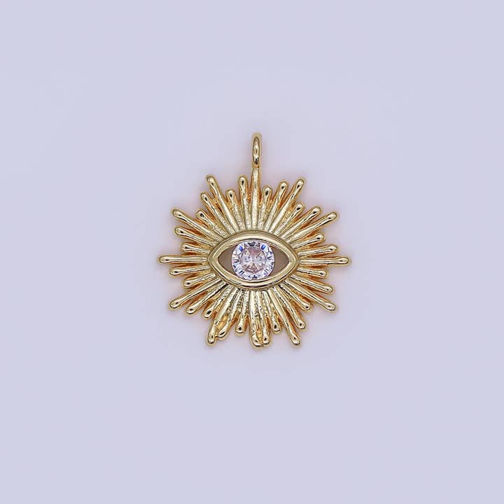 Mini Oog 24k Goud Gevuld Boze Oog, Micro Pave Boze Oog Bedel voor wholesale door Aim Eternal