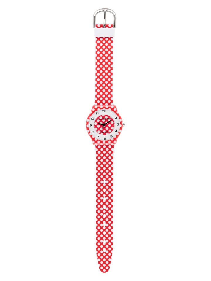 S7 - Slim red & white quartz watch for wholesale by Solo Time USA