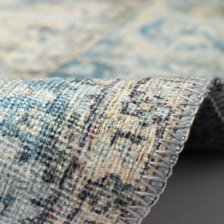 Inspirations Heriz "Machine Washable" Indoor Rug Blue for wholesale on Faire3