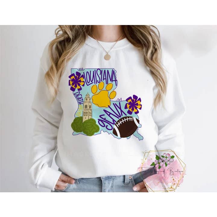 Geaux Tigers Sweatshirt for wholesale by Dogwood Designs