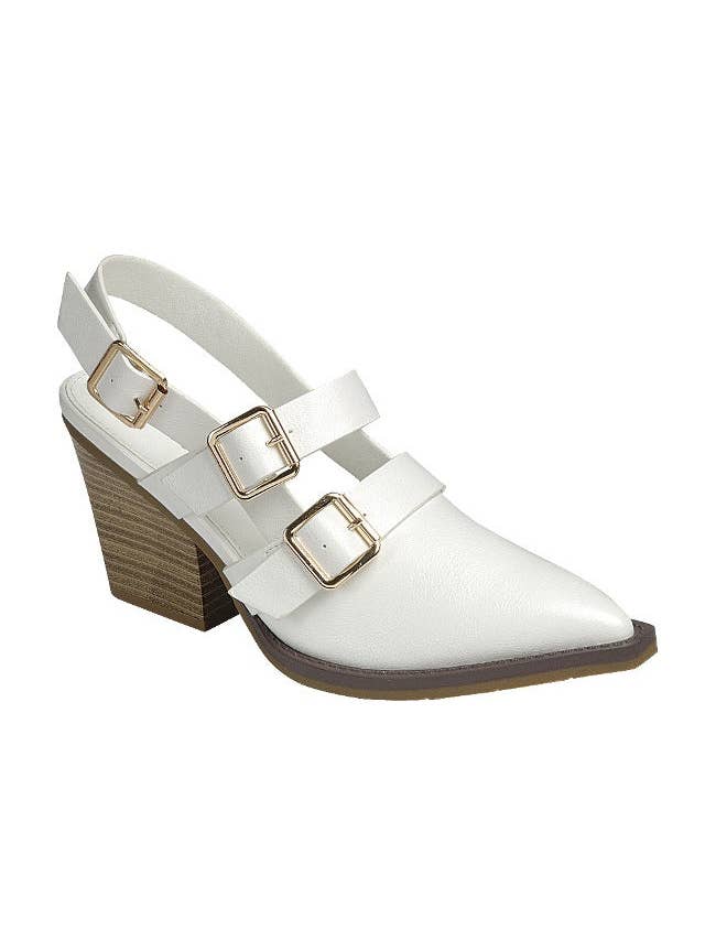 CCOCCI - Wholesale High Heels - Women's - POINTED-TOE WESTERN INSPIRED SLINGBACK MULE