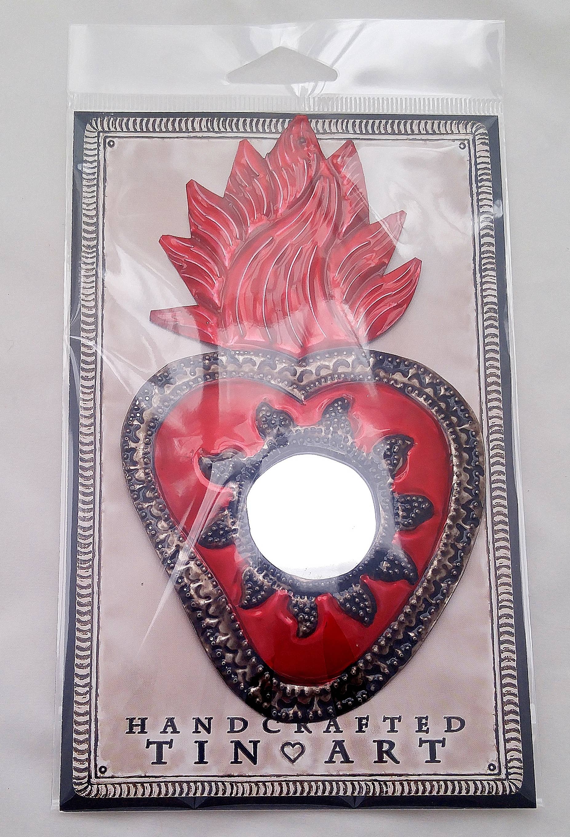 Sedona Spirit – Engroshandel Vægspejl – Klassisk rød hjerteformet dåse med spejlornament1