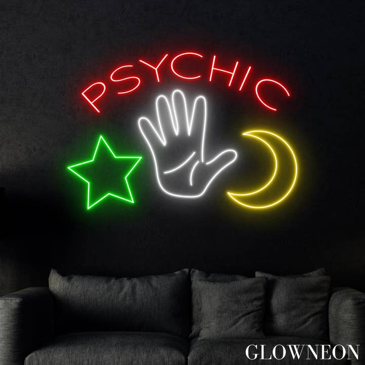 Psychic Neon Sign, Tarot Led Sign, Psychic Tarot Shop Decor for wholesale by Glow Neon