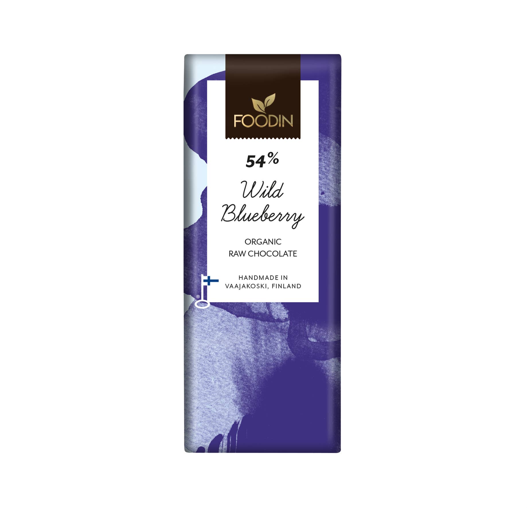 Foodin - Wholesale Chocolate - Raw Chocolate Wild Blueberry 54%, 40 g