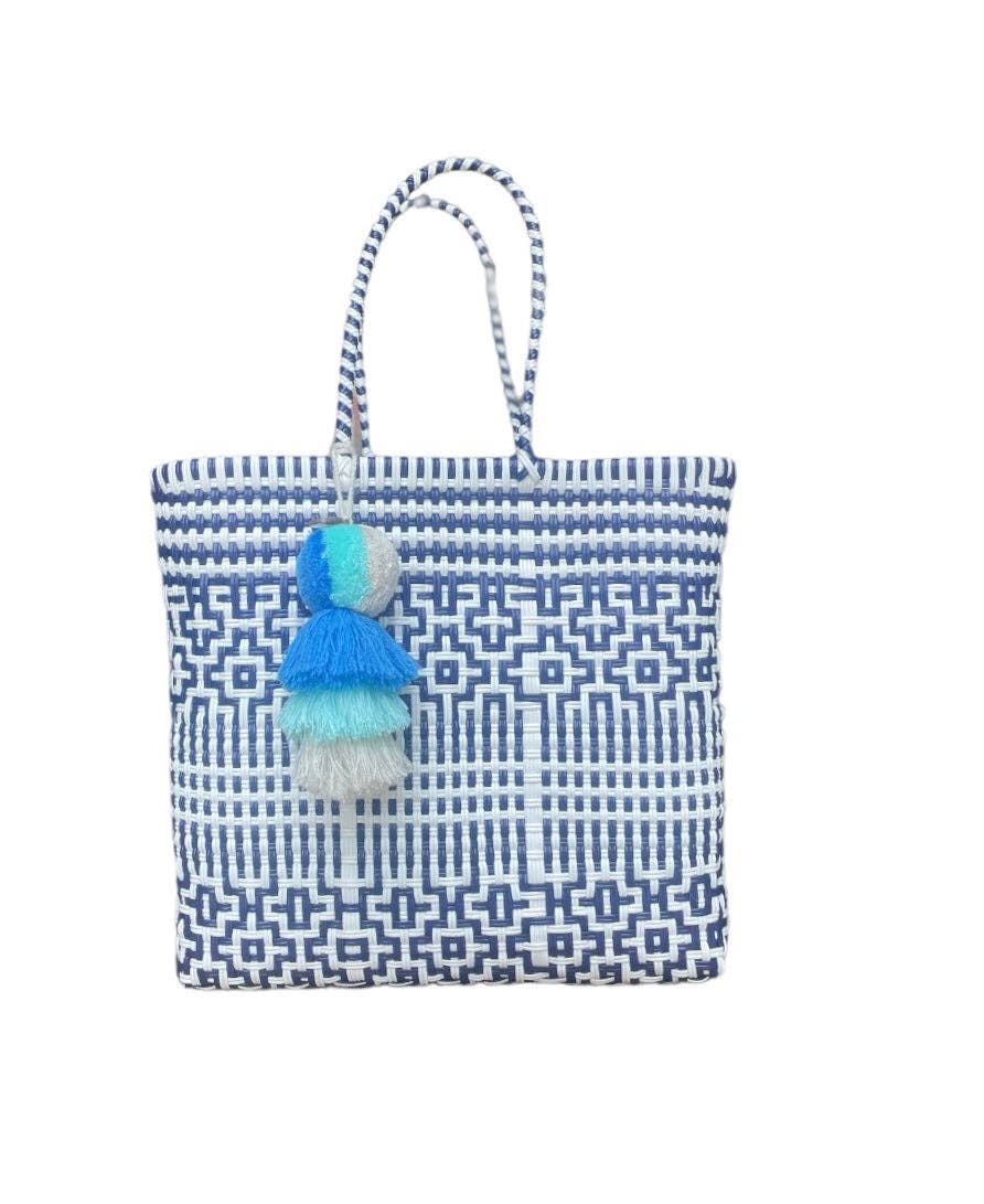 Squeeze De Citron - Wholesale Tote Bag - Women's - Preppy Tile Navy / White Citron Tote0