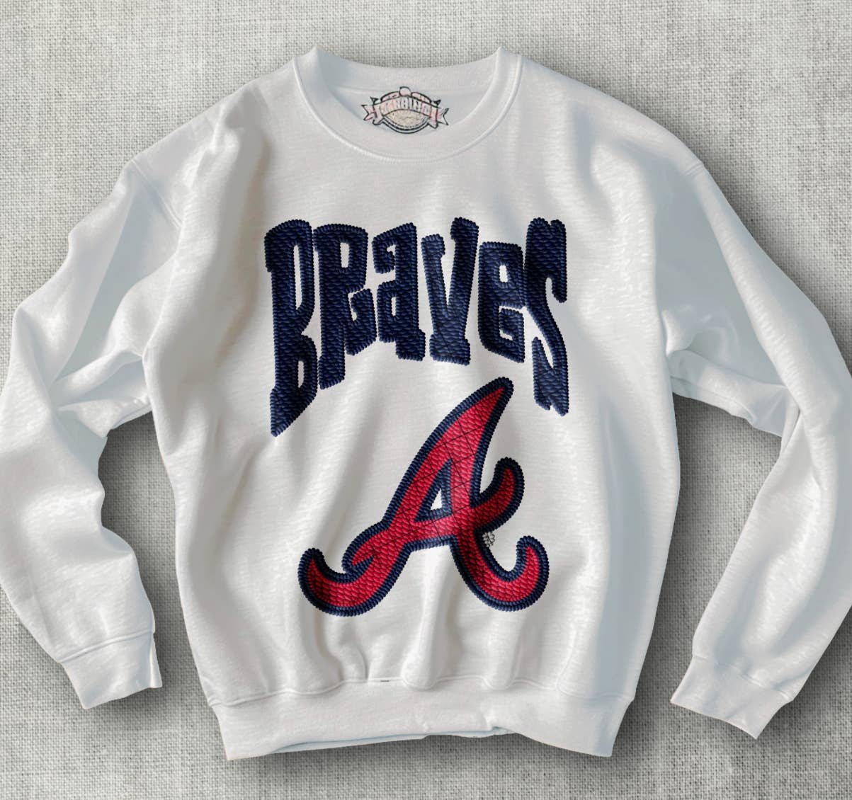Farm Life Crafting - Wholesale Sweatshirt - Women's - Braves embroidery Baseball 0