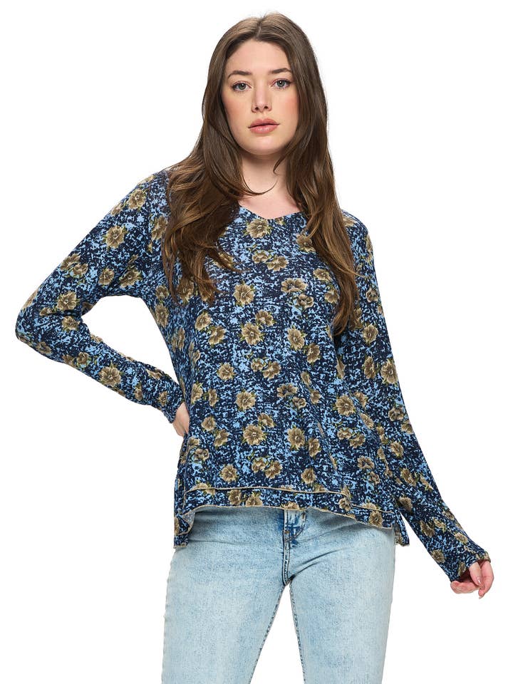 SALE Top Soft Boho Floral Casual for wholesale by Yak & Yeti