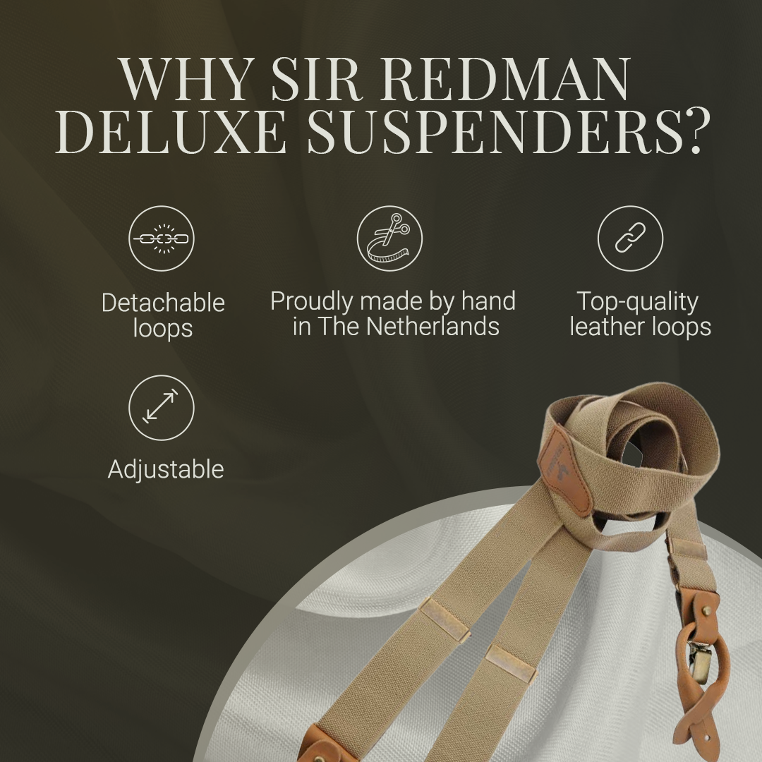 Sir Redman - Wholesale Suspenders - Men's - Sir Redman Braces Y-Model - Light Brown2