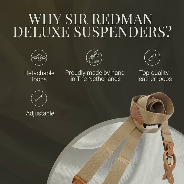 Sir Redman - Wholesale Suspenders - Men's - Sir Redman Braces Y-Model - Light Brown2