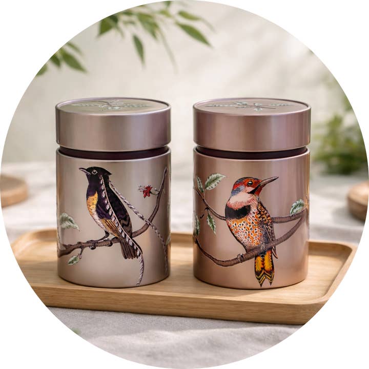 Lata de metal Pájaros 150g para venta al por mayor de Eigenart