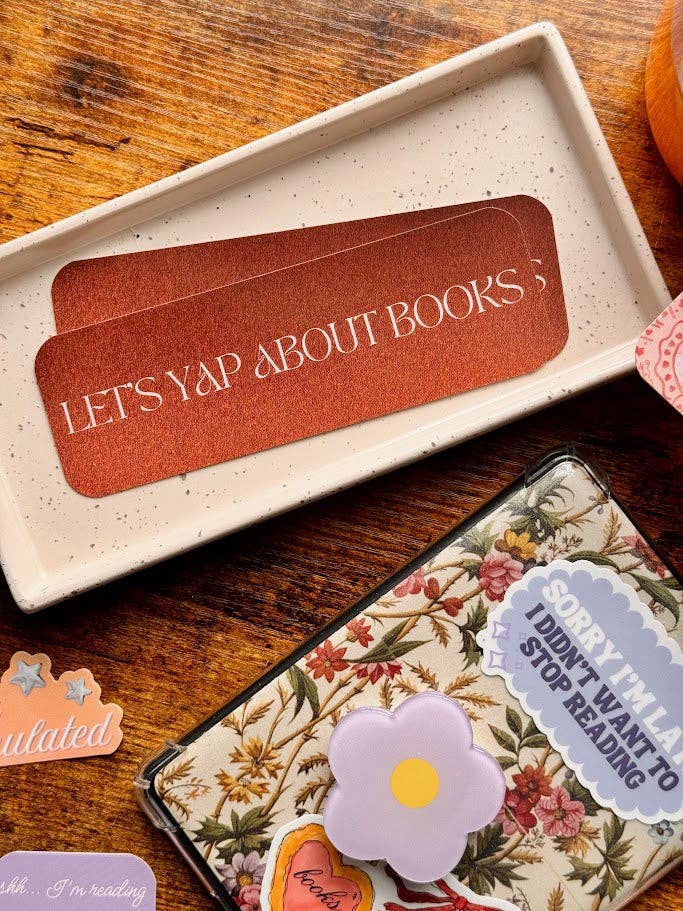 Let's Yap About Books Bookmark for wholesale by kash co studio