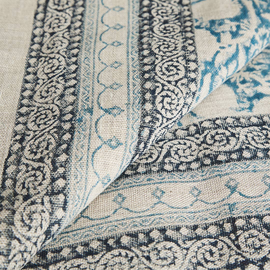 Canvas + Sasson - Wholesale Tablecloth - FORAGE TABLECLOTH LARGE OCEAN1