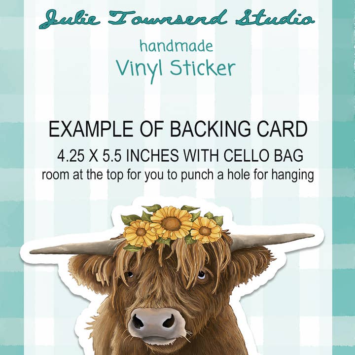 Julie Townsend Studio - Wholesale Sticker - Sticker - Jersey Dairy Cow - Handmade Waterproof Vinyl7