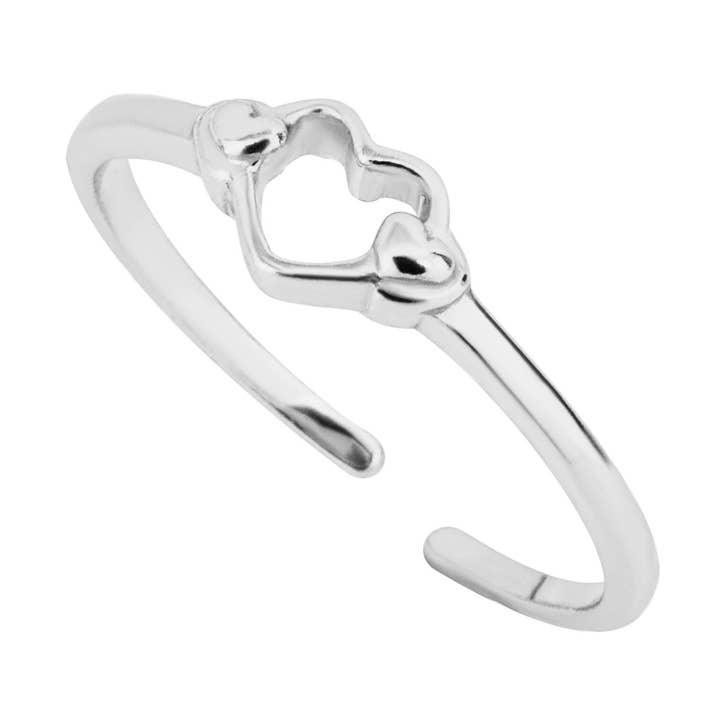 Teenring met open hart voor wholesale door Gecko Jewellery