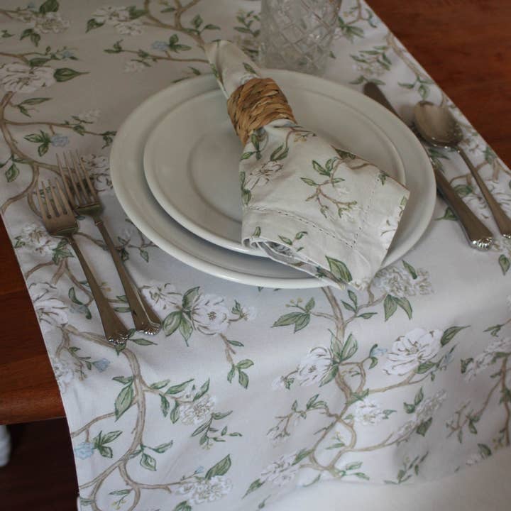 Camellia Floral Dinner Napkins, Set of Four for wholesale on Faire8