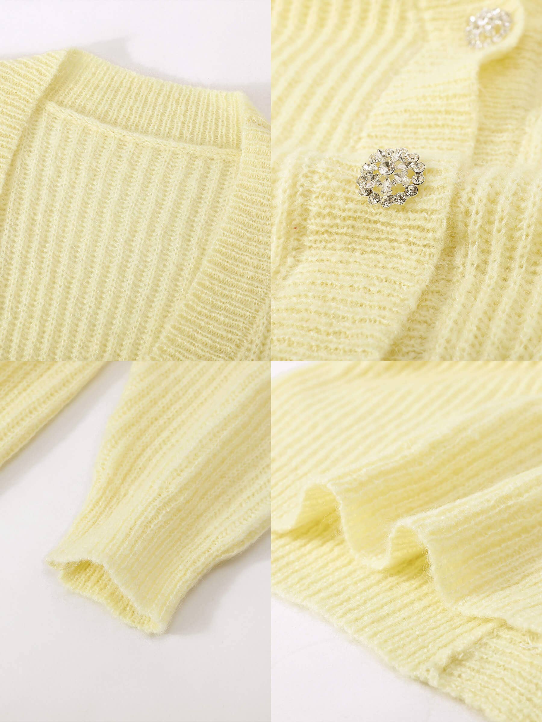 CUBIC – Engroshandel Cardigan - Dame – Casual ribstrikket cardigan med V-hals5