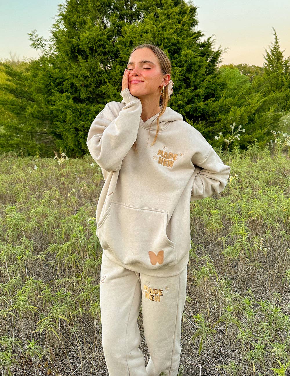 Elevated Faith - Wholesale Hoodie - Women's - Made New Cream Unisex Hoodie7