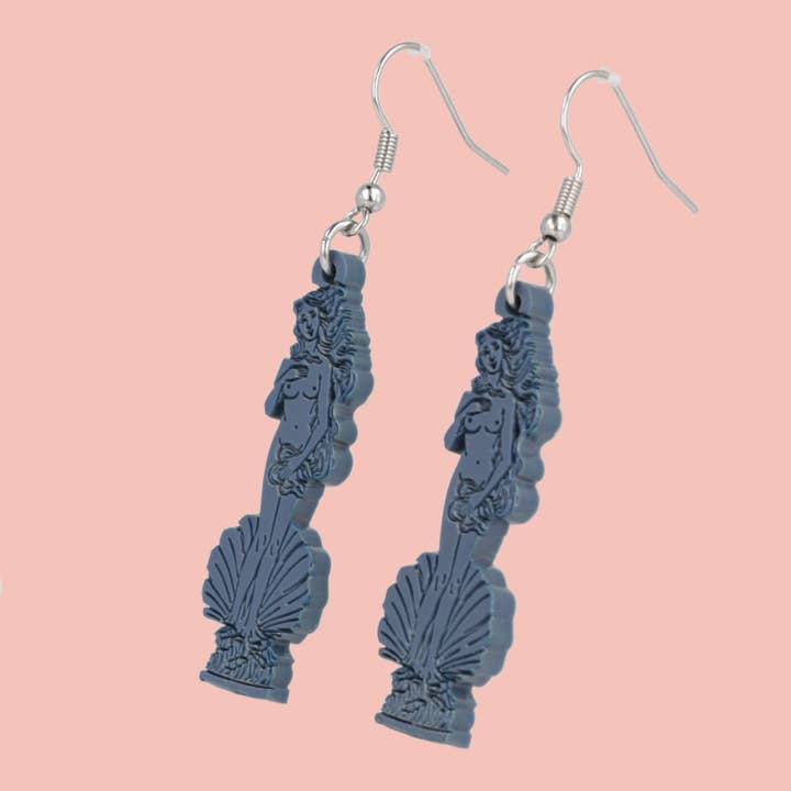 Sour Cherry - Wholesale Dangle Earrings - Birth of Venus Body Earrings - Midnight Blue